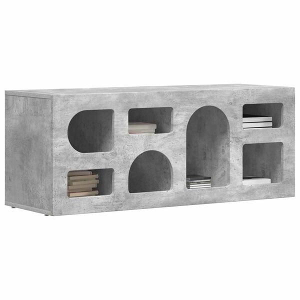 vidaXL TV Cabinet Concrete Grey 100 x 35 x 40 cm Engineered Wood