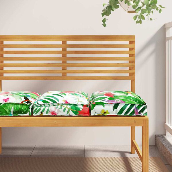 vidaXL Pallet Cushion for suitable for Seat Floral 2 pcs Multicolour