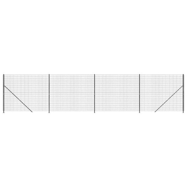 vidaXL Wire Mesh Fence with Flange Anthracite 1.8x10 m