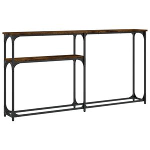 vidaXL Console Table Smoked Oak 145x22,5x75 cm Engineered Wood