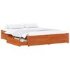 vidaXL Bed Frame with Drawer with Storage Solid Pine Wood