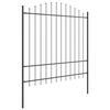 vidaXL Garden Fence 5 pcs Grey 170 x 215 cm Powder-Coated Steel