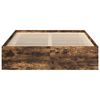 vidaXL Bed Frame without Mattress Smoked Oak 120x200 cm