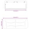vidaXL Headboard Cushion Black 135 cm Faux Leather