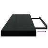 vidaXL Floating Wall Shelves 2 pcs High Gloss Black 80x23.5x3.8 cm MDF