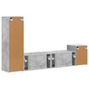 vidaXL TV Cabinet Set Wall-mounted 4 pcs Concrete Grey Engineered Wood