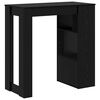 vidaXL Bar Table Black Oak 102 x 50 x 103.5 cm Engineered Wood