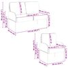 vidaXL Sofa Sets with Cushion 3 pcs Pink 115 x 56 x 80 cm Plywood