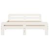vidaXL Bed Frame without Mattress White 150x200 cm King Size Solid Wood Pine