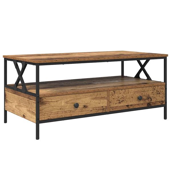 vidaXL Coffee Table Old wood 100 x 51 x 45 cm Engineered wood