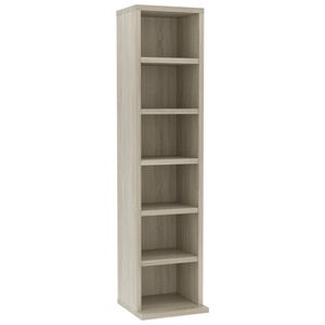 vidaXL CD Cabinet Sonoma Oak 21x20x88 cm Engineered Wood
