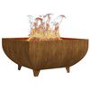 vidaXL Fire Pit 80x80x42 cm Corten Steel