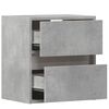 vidaXL TV Wall Cabinet with LED Lights Concrete Grey 41x31x45 cm