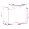 vidaXL Storage Bench Artisan Oak 62x42x45 cm Engineered Wood