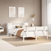 vidaXL Bookcase Bed without Mattress White 120x190 cm Small Double Solid Wood Pine