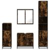 vidaXL 4&nbsp;Piece Bathroom Furniture Set&nbsp;Smoked Oak Engineered Wood