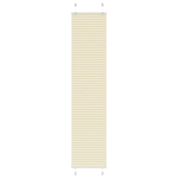 vidaXL Pleated Blind Cream 45x200 cm Fabric Width 44.4 cm Polyester