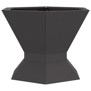 vidaXL Fire Pit Black 50 x 50 x 40 cm Steel