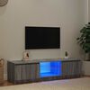 vidaXL TV Cabinet with LED Lights Grey Sonoma 140x40x36 cm