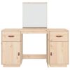 vidaXL Dressing Table Set with a Mirror Solid Wood Pine