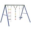 vidaXL Outdoor Swing Set with Swing, Ladder, Disc Swing