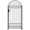 vidaXL Fence Post ASSEN 200 x 88 x 14 cm Steel Grey Lockable