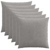 vidaXL Cushion Cover 6 pcs HEERLEN Light Grey 65 x 65 cm Corduroy