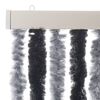 vidaXL Fly Curtain Grey and Black 100x230 cm Chenille