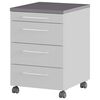 Germania Rolling Cabinet "GW-Profi 2.0" 42x49x61 cm Light Grey and Graphite