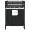 vidaXL Kids'Loft Bed Frame with Curtains Black 90 x 190 cm