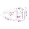 vidaXL Greenhouse with Steel Frame Green 16 m&sup2; 8x2x2 m