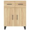 vidaXL Highboard Sonoma Oak 69.5x34x180 cm Engineered Wood