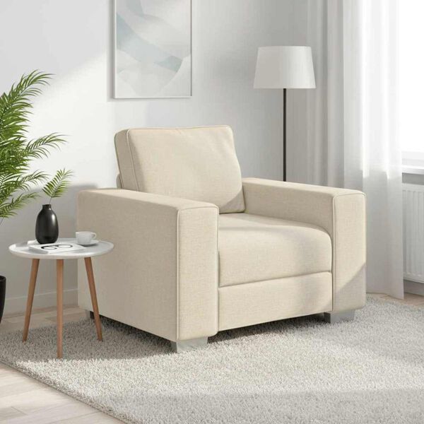 vidaXL Sofa Beige 100 x 77 x 82 cm Linen