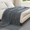 vidaXL Throw Blanket Dark Grey 240 x 270 cm Fleece