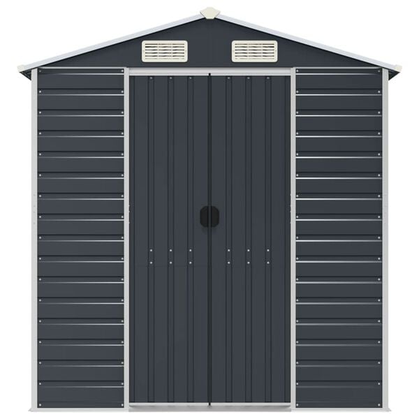 vidaXL Garden Shed Anthracite 191x725x198 cm Galvanised Steel