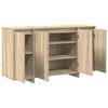 vidaXL Sideboard Sonoma Oak 135 x 41 x 75 cm Engineered Wood