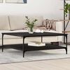 vidaXL Coffee Table Black oak 100 x 100 x 40 cm Engineered Wood