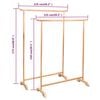 vidaXL Clothes Racks 2 pcs Solid Oak Wood