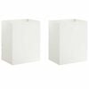 vidaXL Garden Planter 2 pcs White 40 x 30 x 50 cm Cold-rolled Steel