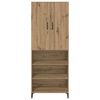vidaXL Highboard Artisan Oak 69.5 x 34 x 180 cm Engineered Wood