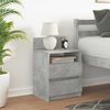 vidaXL Bedside Cabinet with 2 Drawers Concrete Grey 40x33x60 cm
