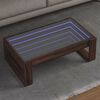 vidaXL Coffee Table with Infinity LED Brown Oak 90x53x30 cm