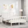 vidaXL Bed Frame without Mattress White 120x200 cm Solid Wood Pine
