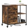 vidaXL Cabinet with Charging Station Smoked Oak 76 x 41 x 72 cm