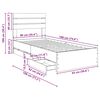 vidaXL Bed Frame with Drawer Sonoma Oak 90 x 200 cm Engineer Wood