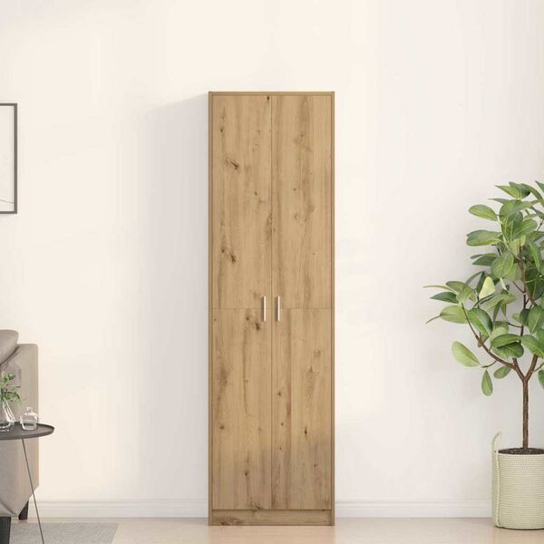 vidaXL Wardrobe with Door Artisan Oak 55 x 25 x 189 cm Engineered Wood