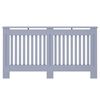 vidaXL Radiator Cover 2 pcs Grey 152 x 19 x 81.5cm Engineered Wood