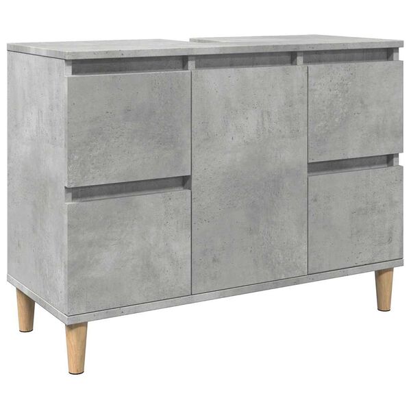 vidaXL Sink Cabinet Concrete Grey 80x33x60 cm Engineered Wood