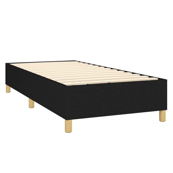 vidaXL Box Spring Bed Frame Black Single Fabric (UK/IE/FI/NO only)