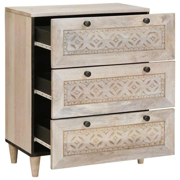 vidaXL Sideboard with Drawer White 60 x 33 x 75 cm Solid mango wood